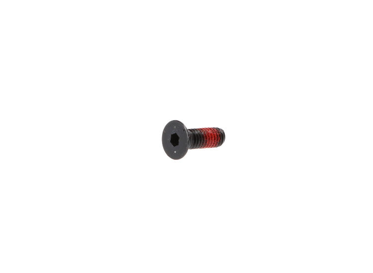 SCREW, FLAT HEAD, HEX SOCKET, NYLOK RED