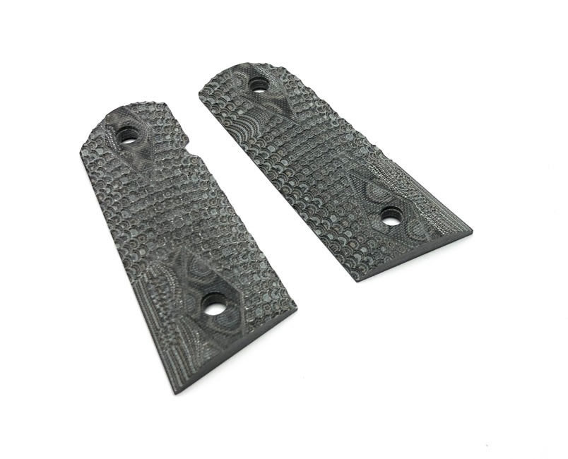 1911 Compact Grips, G10 BLK / GRY