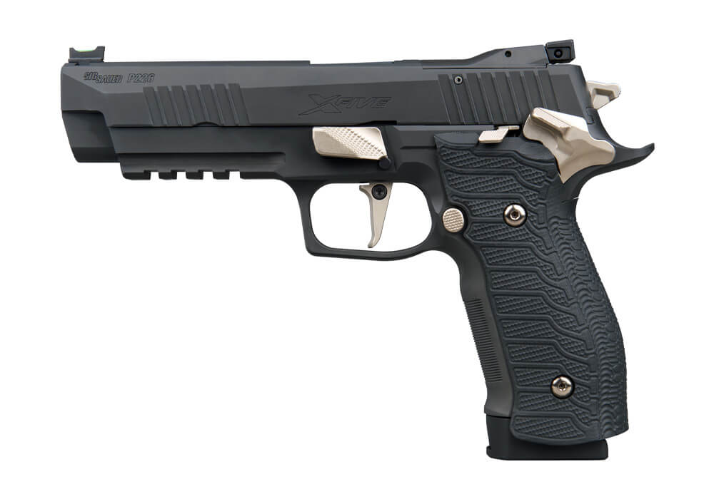 P226, 9MM, 5IN, X-FIVE, NIGHTMARE, BLK, SAO, G10 GRIPS, (3) 10RD STEEL MAG, CUSTOM WORKS