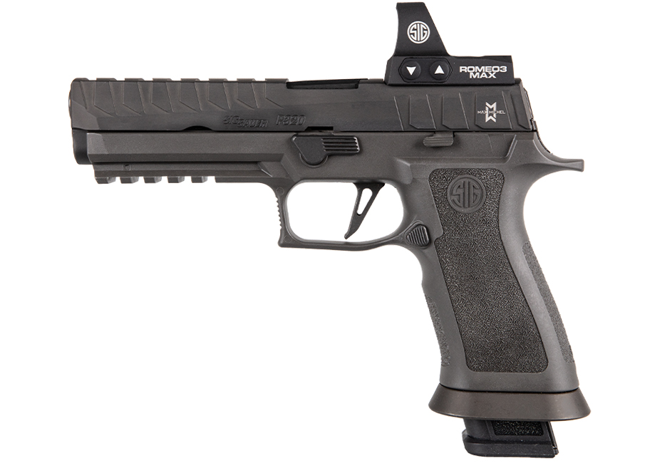 P320, 9MM, 5IN, MAX, NITRON, STRIKER, ROMEO3MAX, MOD HEAVY X GRIP, (4) 21RD STEEL MAG, (1214.99)