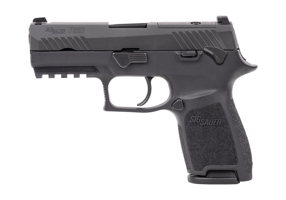 P320, 9MM, 3.9IN, BLK, STRIKER, SIGLITE, (2) 10RD MAG, OPTIC READY, MANUAL SAFETY, MA COMPLIANT
