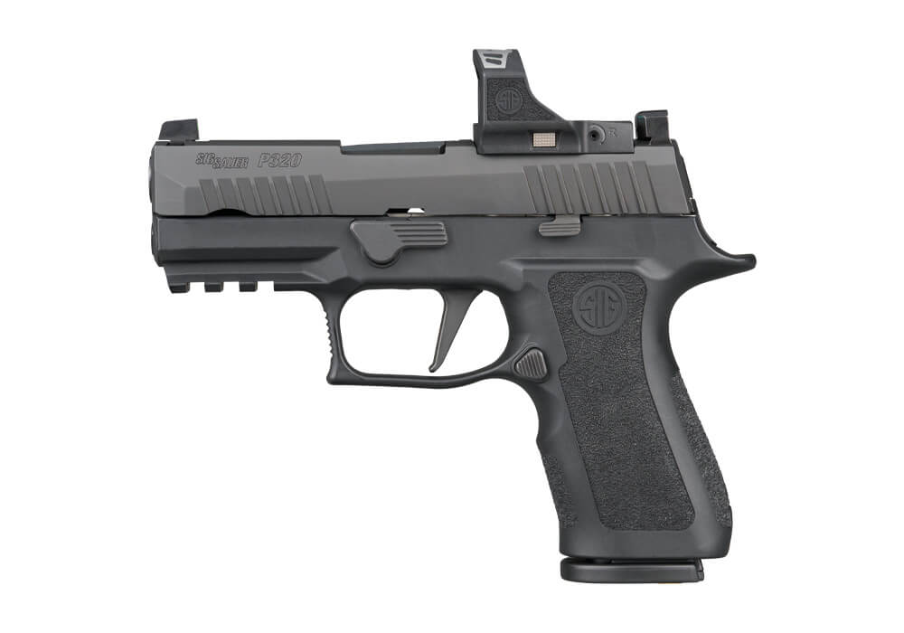 P320, 9MM, 3.6IN, X-SERIES, BLK, STRIKER, X-RAY 3, MOD POLY X GRIP, (2) 15RD STEEL MAG, ROMEO-RS PRO, RAIL