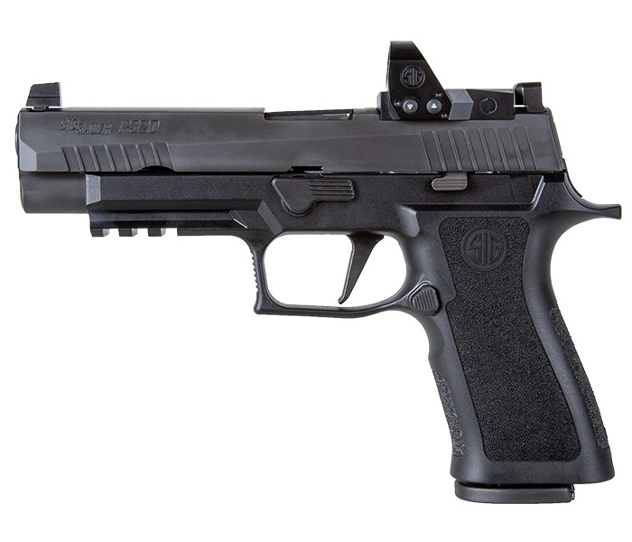 P320, 9MM, 4.7IN, X-SERIES, BLK, STRIKER, X-RAY 3, MOD POLY X GRIP, (2) 17RD STEEL MAG, ROMEO-RS PRO, RAIL