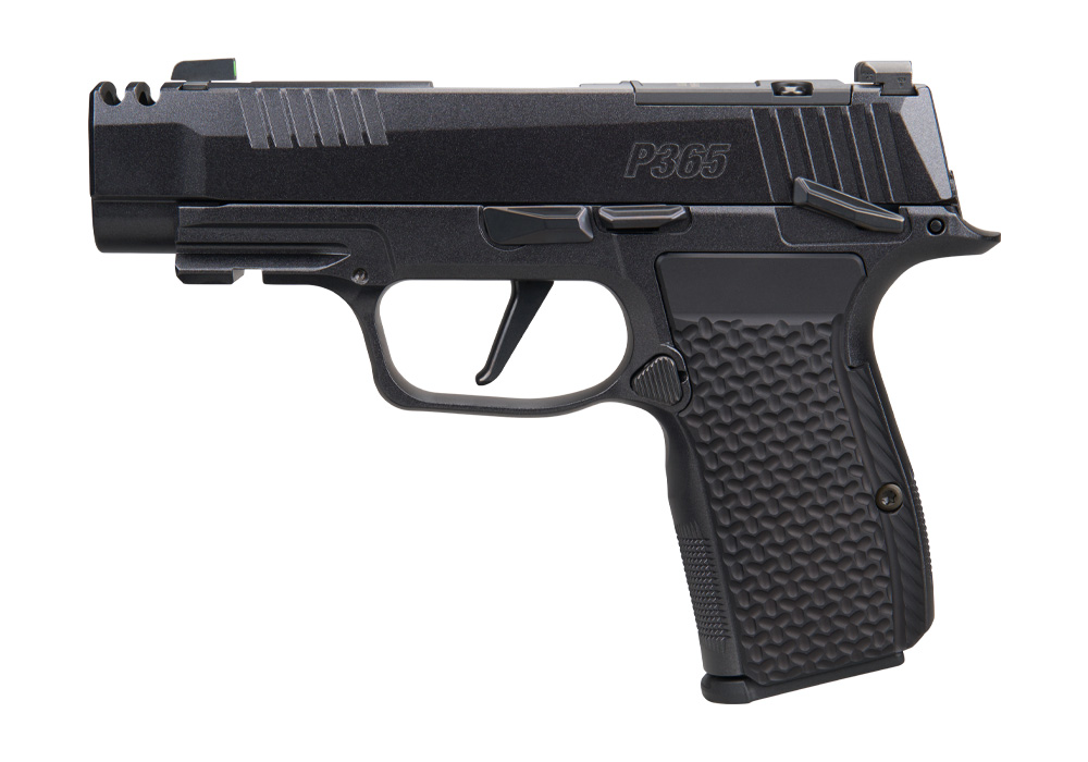 P365, 380 ACP, 3.1IN, LUXE, BLK, STRIKER, X-RAY 3, OPTIC READY, AXG MODULAR GRIP, (3) 10RD STEEL MAG, CA COMPLIANT, MS