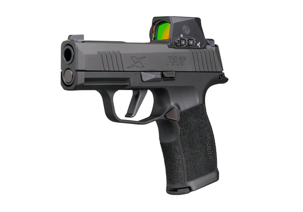 P365, 9MM, 3.1IN, X-SERIES, BLK, STRIKER, X-RAY 3, MOD POLY GRIP, (2) 12RD STEEL MAG, SIG-LOC COMPACT