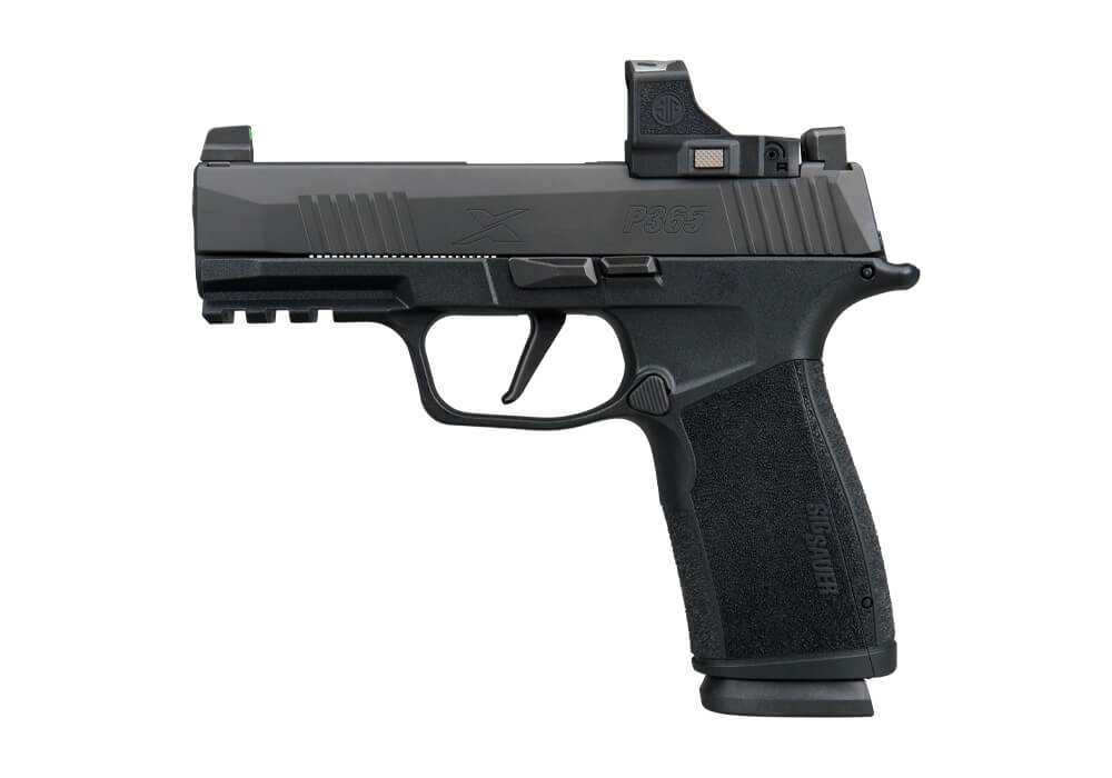 P365, 9MM, 3.1IN, X-SERIES, BLK, STRIKER, X-RAY 3 SUPP SIGHTS, POLY, (3) 21RD (2) 17RD MAGS, COMP, ROMEO-RS, HOLSTER