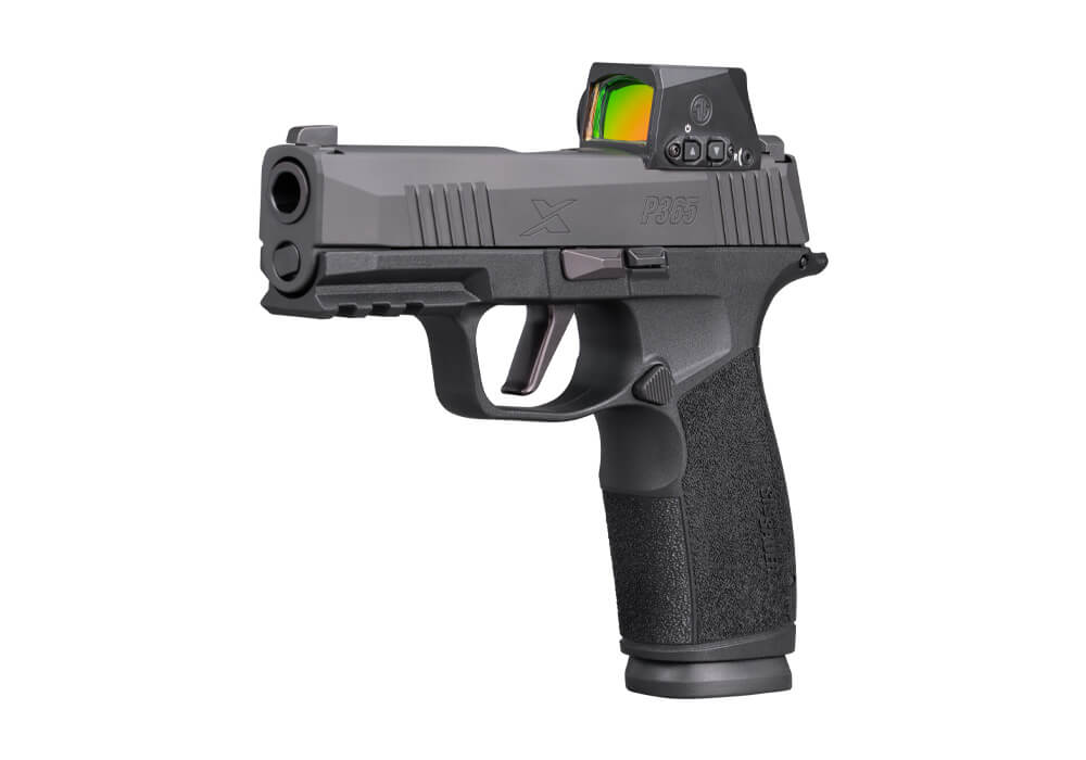P365, 9MM, 3.7IN, X-SERIES, BLK, STRIKER, X-RAY 3 SIGHTS, POLYMER GRIP, (2) 17RD STEEL MAG, SIG-LOC COMPACT