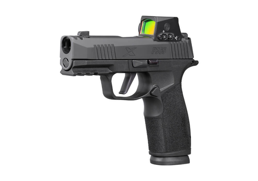 P365, 9MM, 3.1IN, X-SERIES, BLK, STRIKER, X-RAY 3 SIGHTS, POLYMER GRIP, (2) 10RD STEEL MAG, COMP, SIG-LOC COMPACT