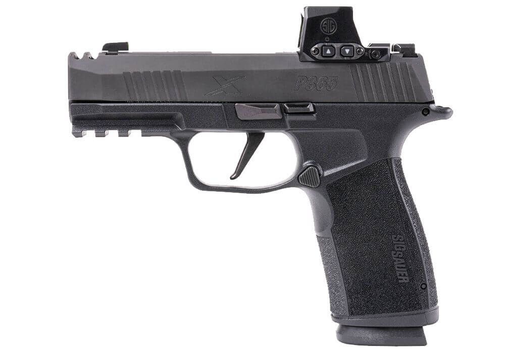 P365 X, 9MM, 3.1IN, BLK, STRIKER, X-RAY 3 SIGHTS, POLYMER GRIP, (2) 17RD STEEL MAG, COMP, ROMEO-X COMPACT