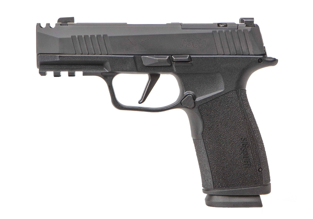 P365, 9MM, 3.1IN, X-SERIES, BLK, STRIKER, X-RAY 3, POLYMER GRIP, (2) 17RD MAG, OPTIC READY, COMPENSATOR, MANUAL SAFETY