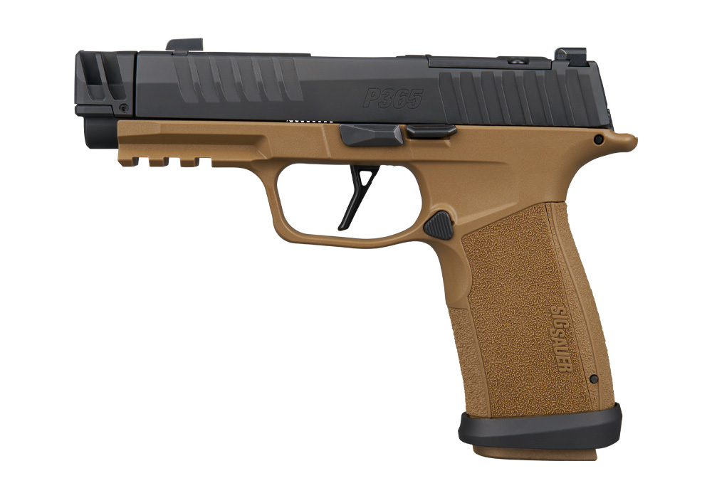 P365, 9MM, 3.4IN, COMBAT, STRIKER, X-RAY 3 OPTIC READY, POLYMER GRIP, (2) 17RD STEEL MAG, M3D COMP, MAGWELL, THREADED