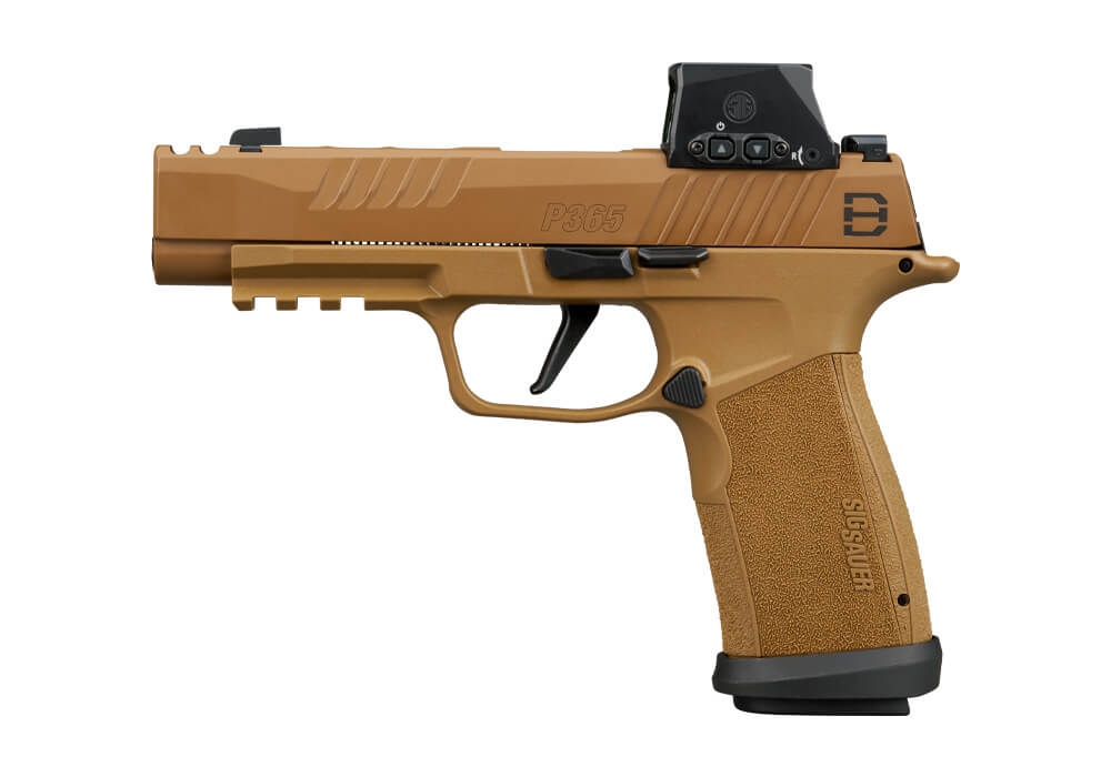 P365, 9MM, 3.7IN, DH3, COYOTE, STRIKER, X-RAY 3, POLYMER GRIP, (2) 21RD (1) 17RD STEEL MAG, COMP, SIG-LOC COMPACT