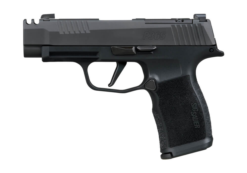 P365, 380 ACP, 3.1IN, X-SERIES, BLK, STRIKER, X-RAY 3 OPTIC READY, POLYMER GRIP, (2) 12RD STEEL MAG, COMPENSATOR