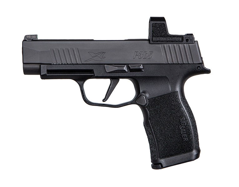 P365 X, 9MM, 3.7IN, BLK, STRIKER, X-RAY 3 W/NS PLATE, MOD POLY GRIP, (2) 12RD STEEL MAG, ROMEOZero