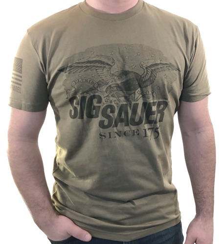 SIG NINE LINE 1751 MENS T-SHIRT - MILITARY GRN - L