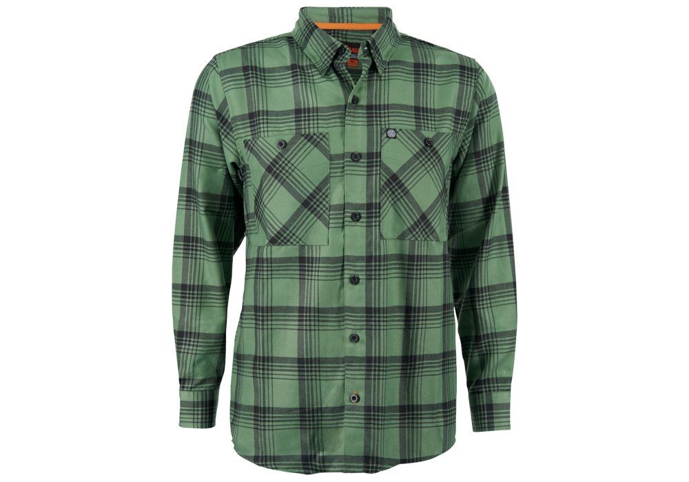DEADEYE ROW FLANNEL BUTTON UP - SIG MARK - GREEN - MED