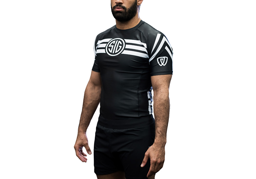 SIG SAUER-PHALANX SHORT SLEEVE RASH GUARD-BLK-M