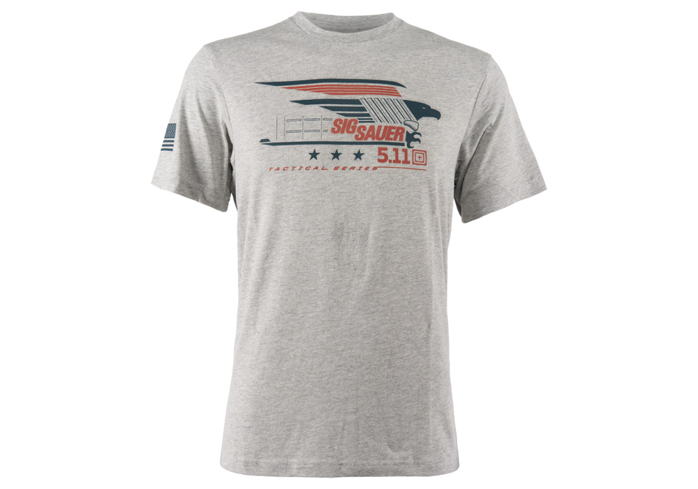 5.11X SIG SAUER SERRATED EAGLE SS TSHIRT-GRY-L