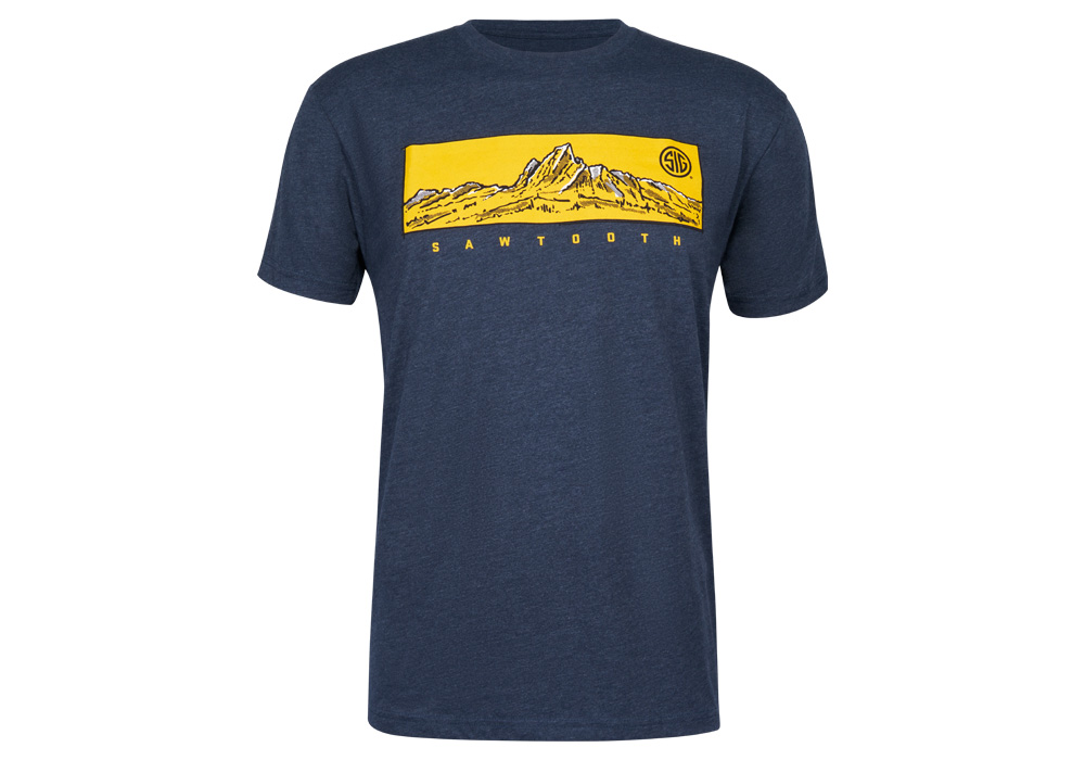 SIG SAUER SAWTOOTH RANGE - MENS NAVY T-SHIRT - SM