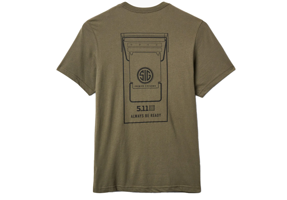 5.11 SIG SAUER AMMO CAN - MEN'S RANGER GREEN T-SHIRT
