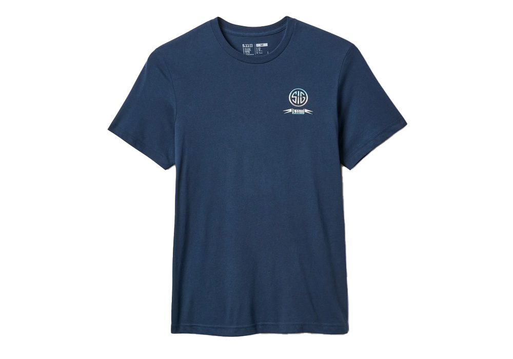 5.11 CHROME EAGLE EMBLEM SS TEE, PACIFIC NAVY, LARGE