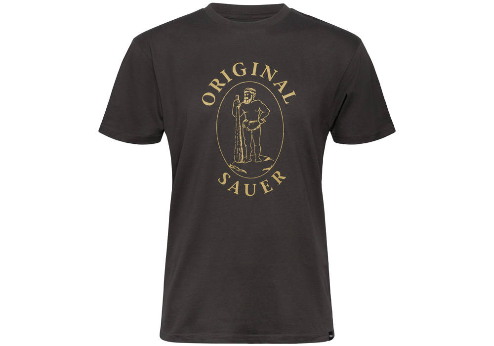 T-SHIRT, ORIGINAL SAUER, BLACK, MEDIUM