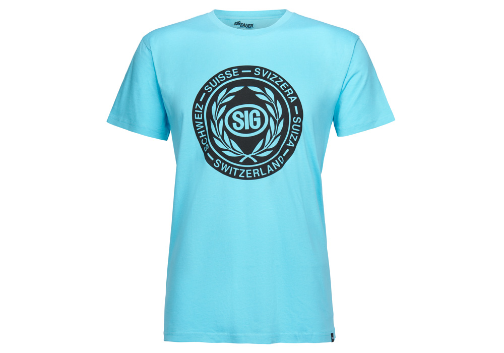 T-SHIRT, SWISS SAUER LOGO, BLUE, XL