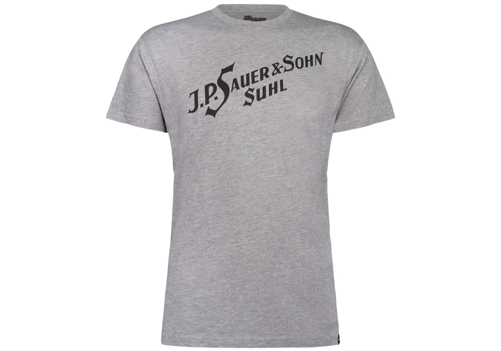 T-SHIRT, JP SAUER LOGO, GREY, MEDIUM