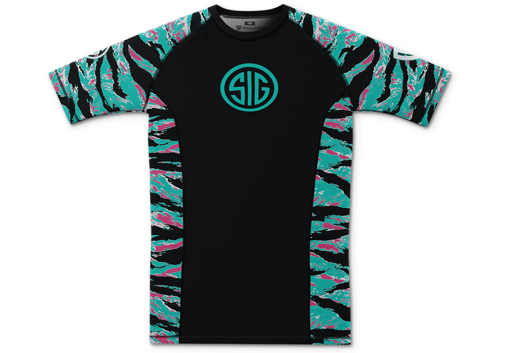 JIU JITSU KIT, RASH GUARD, SIG SAUER LOGO, MIAMI TIGER STRIPE, XXXL