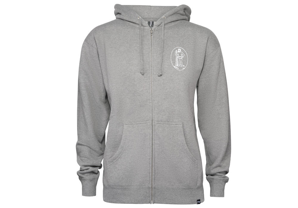 ZIP UP HOODIE, ORIGINAL SAUER LOGO, GUNMETAL, LARGE