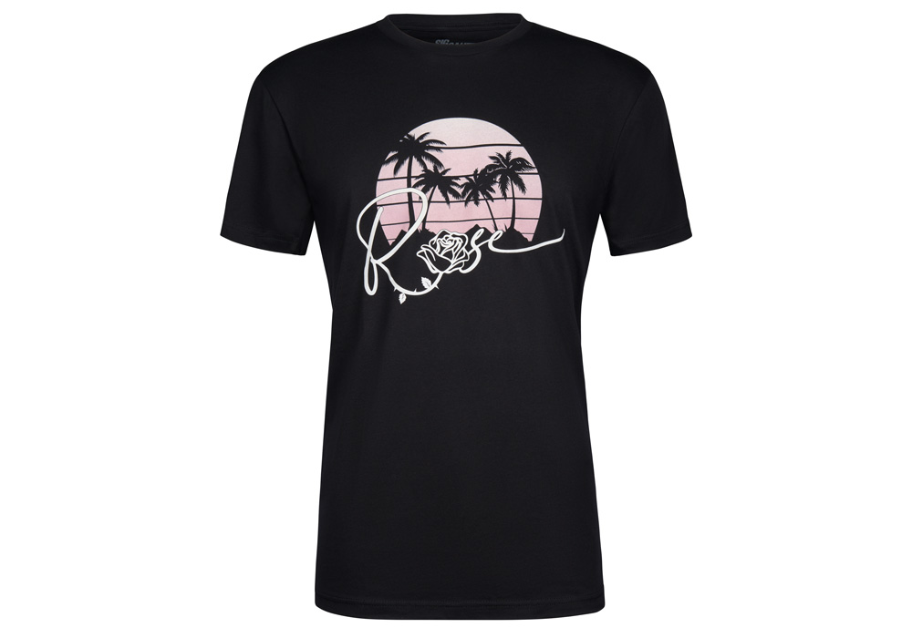 T-SHIRT, CALIFORNIA ROSE, BLACK, MEDIUM