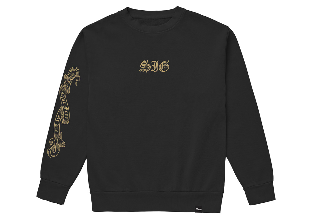 LONG SLEEVE, SIG INK SKULL, BLACK, LARGE