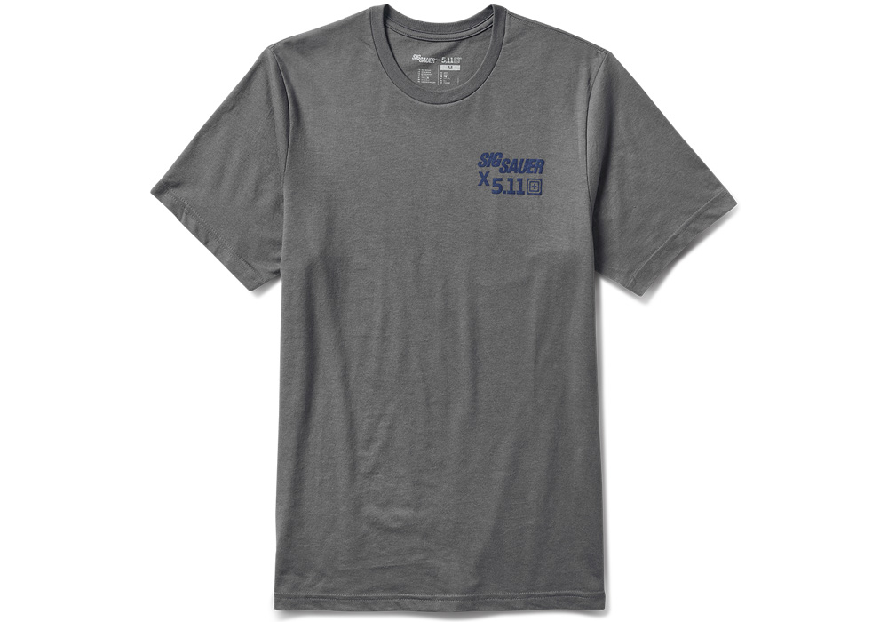 T-SHIRT, 5.11 SIG SAUER, SCHEMATIC FLAG, FLINT, SMALL
