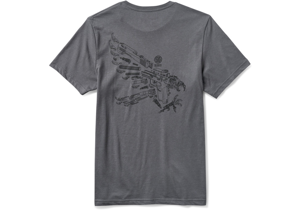 T-SHIRT, 5.11 SIG SAUER, SCHEMATIC EAGLE, FLINT, XXXL