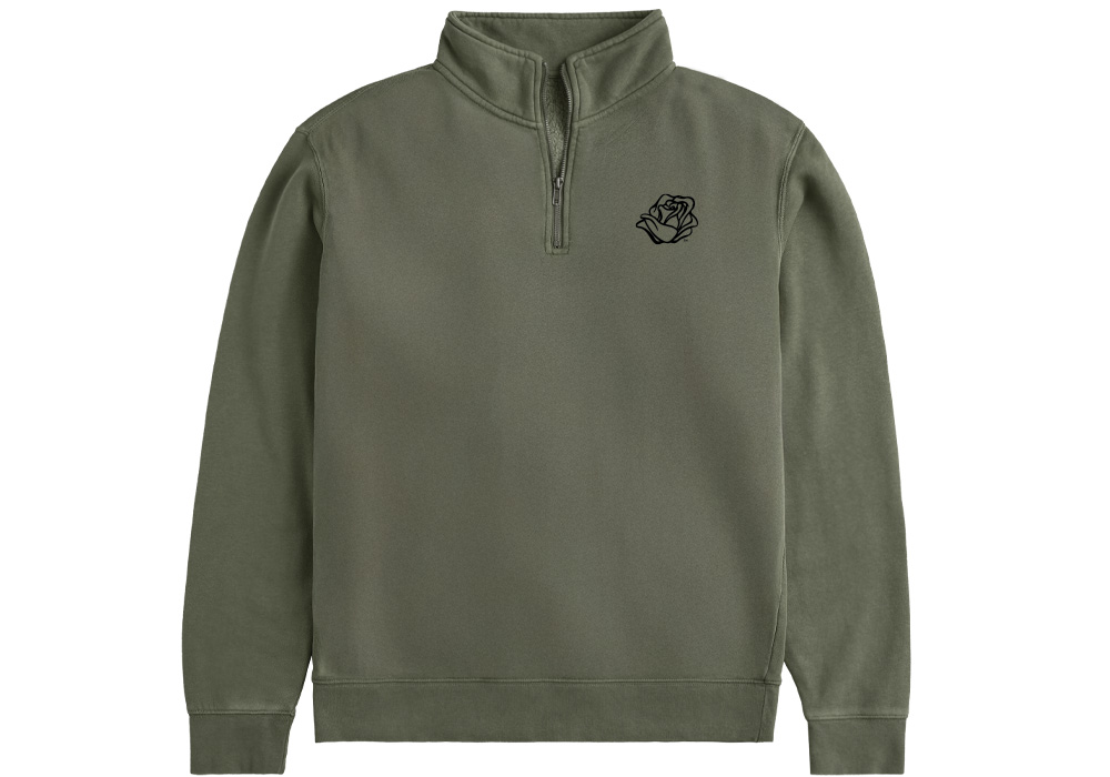 QUARTER ZIP, ROSE BY SIG SAUER, WOMENS, ARMY GREEN, SMALL
