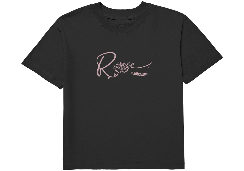 ROSE WOMEN'S BOXY T-SHIRT - BLACK