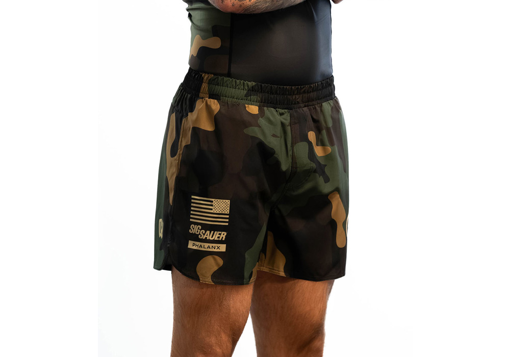 RASH GUARD SHORTS, SIG SAUER, WOODLAND CAMO, XXL