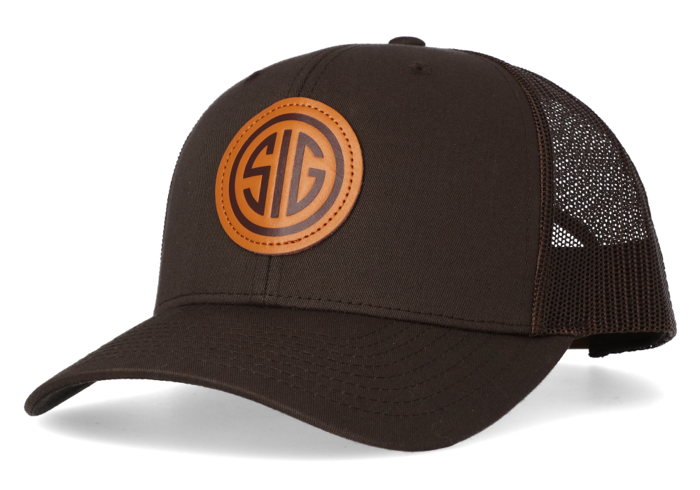 SIG MARK TRUCKER HAT - ESPRESSO
