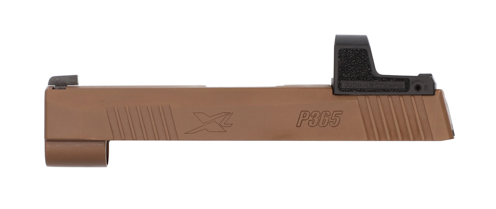 P365-XL 9MM 3.7" SLIDE ASSEMBLY, ROMEOZERO 3MOA, COYOTE BROWN