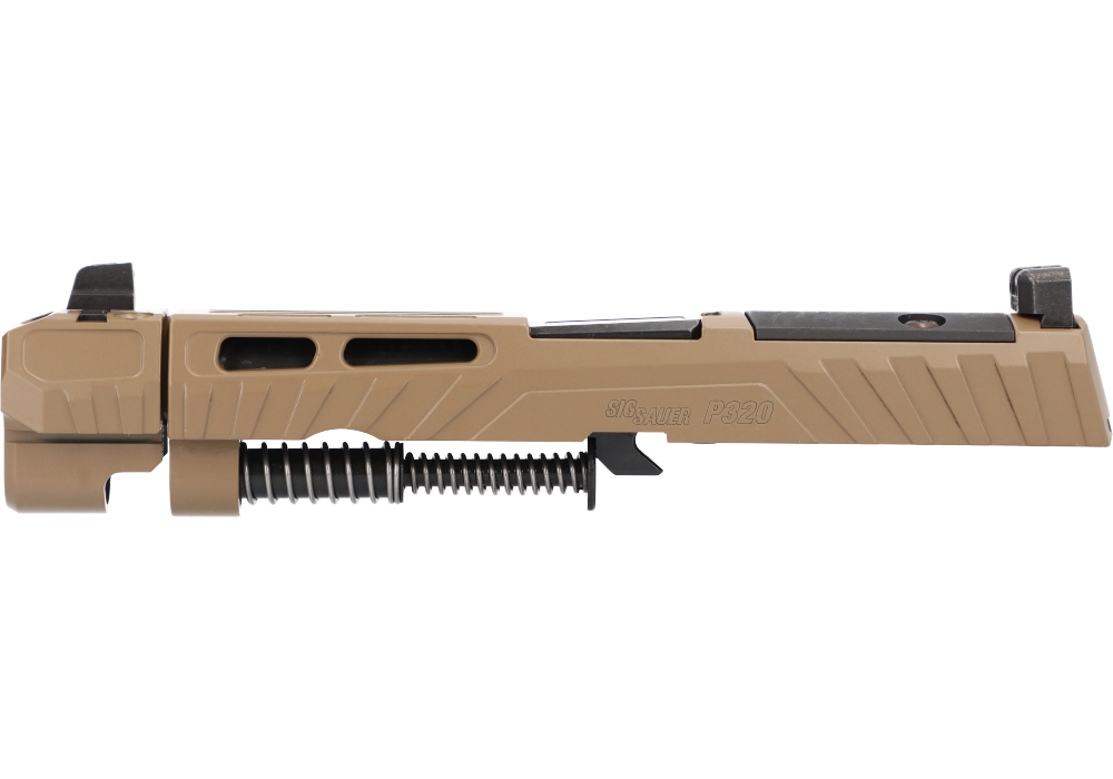 P320 SPECTRE COMP FULL-SIZE 9MM INTEGRATED COMPENSATOR 4.7&quot; COMPLETE SLIDE ASSEMBLY, OPTIC READY, COYOTE BROWN