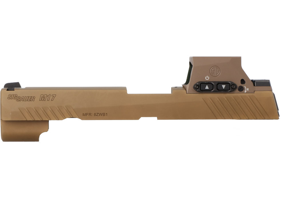 P320-M17 9MM 4.7&quot; SLIDE ASSEMBLY, ROMEO-M17, COYOTE