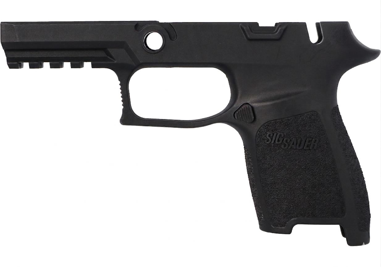 P320 COMPACT 9MM/40/.357 MANUAL SAFETY GRIP MODULE - BLACK, MEDIUM GRIP