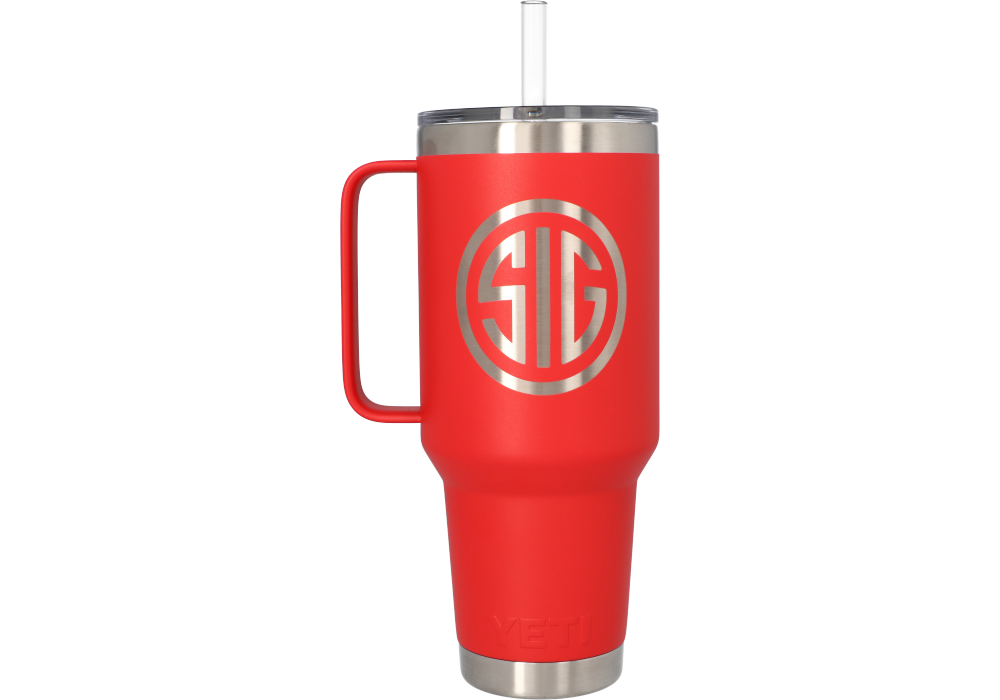SIG SAUER 42 OZ STRAW MUG YETI RAMBLER - RED