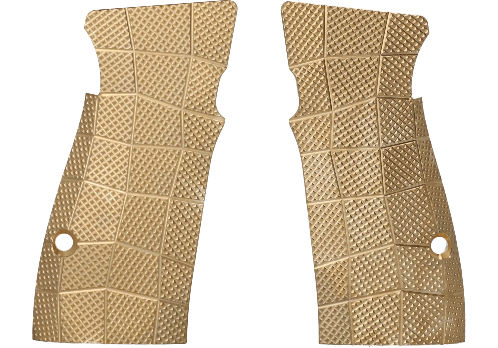 P365-AXG BRASS GRIDLOK GRIP PANELS - RAW BRASS - LOK GRIPS