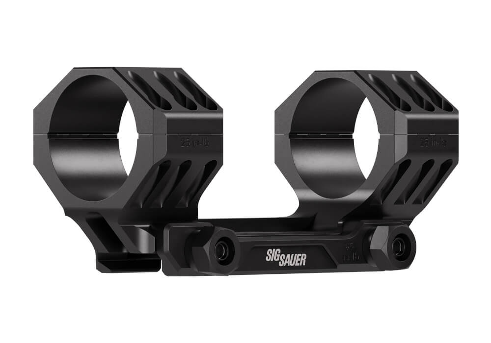 ALPHA5 SCOPE MOUNT, 35MM, 1.25 IN, 0 CANT, HARDENED ALUMINUM, MATTE BLK