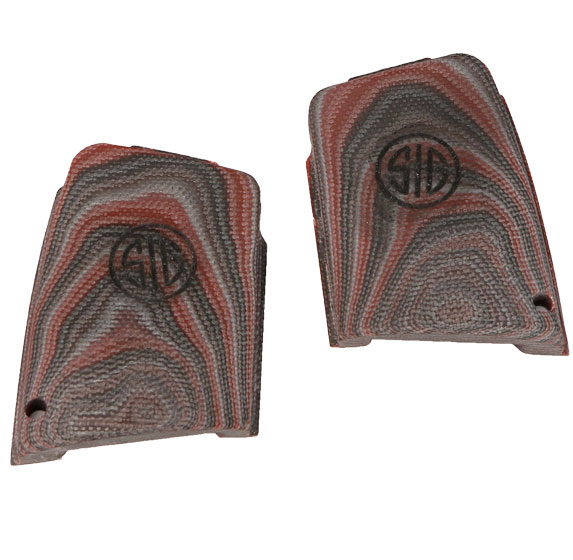 P290 Grip Set, G10, Black/Red, Enhanced