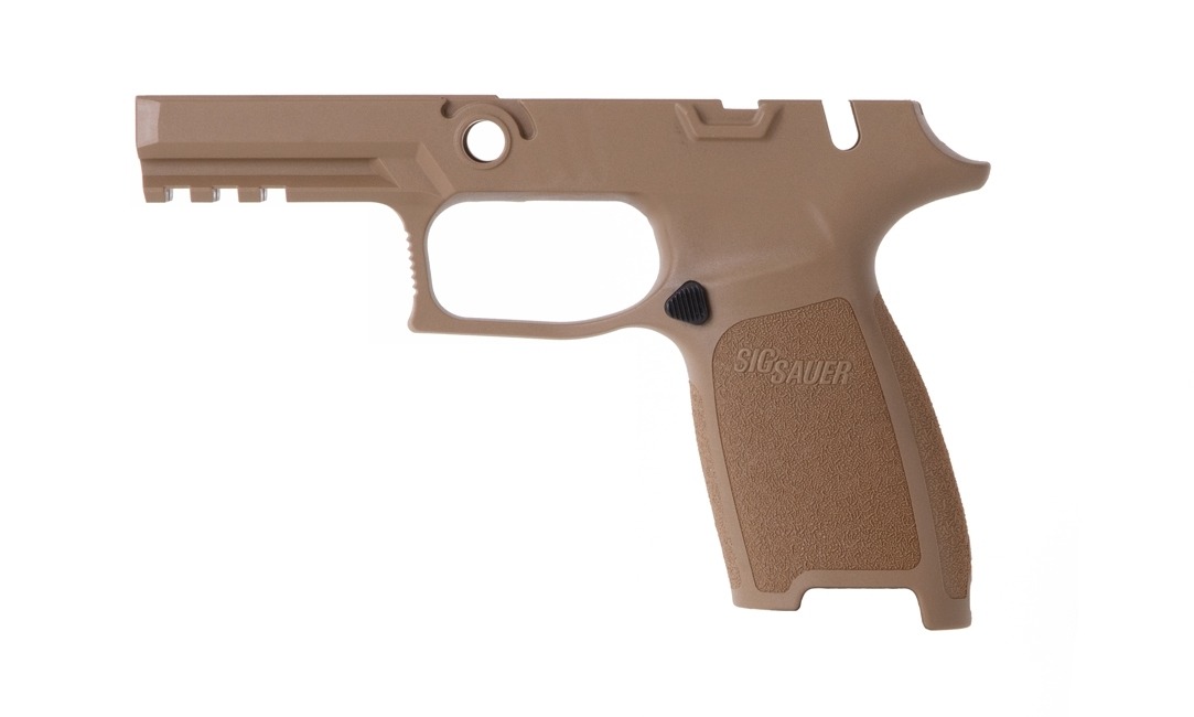 P320 CARRY 9MM/40/.357 MANUAL SAFETY GRIP MODULE - COYOTE TAN, SMALL GRIP