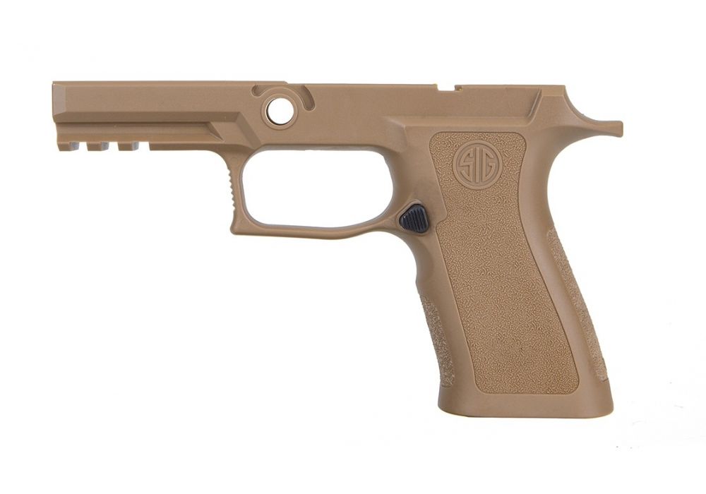 P320 XCARRY 9MM/40/.357 GRIP MODULE - COYOTE TAN, LARGE GRIP (MAGWELL & WEIGHT COMPATIBLE)