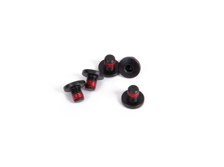 GRIP SCREW SET, 238, 938, MACHINED, LONG, RED PATCH