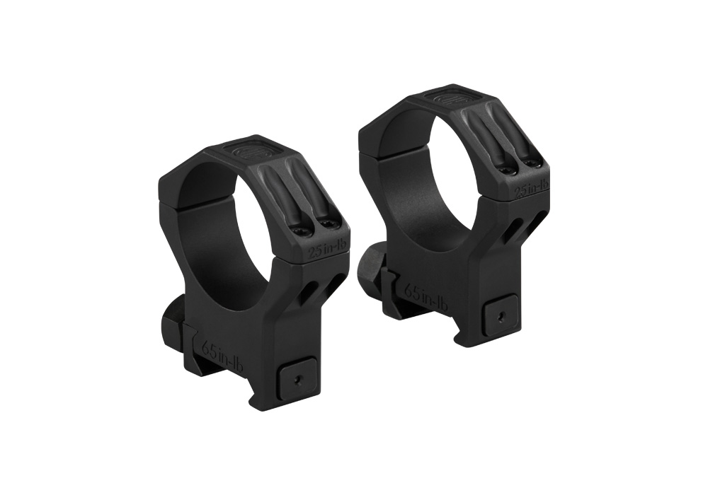 ALPHA6 SCOPE RING SET, 30MM, HIGH PROFILE 1.12 IN, AL, MATTE BLK